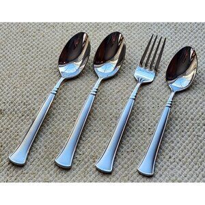 SYLVAN MATTE Reed & Barton Stainless Salad Fork Teaspoon 2 Table Spoons Flatware